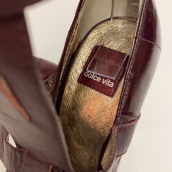 Dolce Vita Ostrich leather gladiator platform heels size 7 A9 - Picture 9 of 12